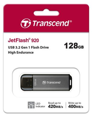Накопичувач Transcend 128GB USB 3.2 Type-A JetFlash 920 Black R420/W400MB/s Чорний TS128GJF920 фото
