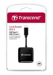 Кардридер Transcend USB 3.2 Gen 1 Type-C SD/microSD Black TS-RDC3 photo