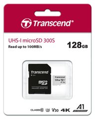 Карта памяти Transcend microSD 128GB C10 UHS-I R100/W40MB/s + SD TS128GUSD300S-A photo