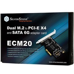 Плата-адаптер PCIe x4 для SSD m.2 NVMe + SATA 2230, 2242, 2260, 2280