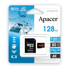 Карта пам'яті Apacer microSD 128GB C10 UHS-I U3 A2 R100/W80MB/s + SD AP128GMCSX10U8-R photo