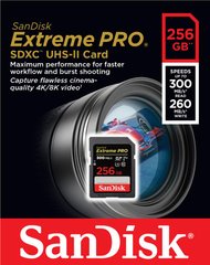 Карта памяти SanDisk SD 256GB C10 UHS-II U3 V90 R300/W260MB/s Extreme Pro SDSDXDK-256G-GN4IN photo