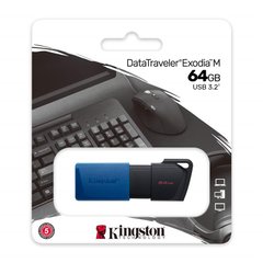 Накопитель Kingston 64GB USB 3.2 Type-A Gen1 DT Exodia M Black Blue DTXM/64GB фото