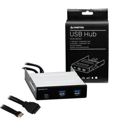 USB хаб CHIEFTEC MUB-3003C для 3.5" отсеков фронтальных панелей корпусов, 2xUSB3.1 Gen.1, 1xUSB3.1 Gen.2 Type-C MUB-3003C photo