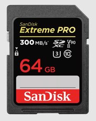 Карта памяти SanDisk SD 64GB C10 UHS-II U3 V90 R300/W260MB/s Extreme Pro SDSDXDK-064G-GN4IN photo