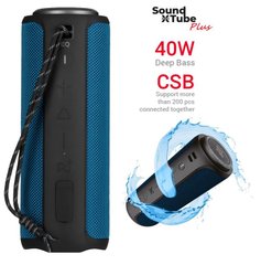 Акустическая система 2E SoundXTube Plus TWS, MP3, Wireless, Waterproof Blue 2E-BSSXTPWBL photo