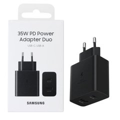 Сетевое зарядное устройство Samsung 35W Wall Charger Duo (w/o cable) Black EP-TA220NBEGRU photo