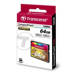 Карта пам'яті Transcend CompactFlash 64GB 1000X 
TS64GCF1000 фото