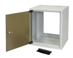 Шкаф ZPAS 10" 7U, глубина 260мм. стекл.дверь, серый WZ-3661-01-02-011 фото