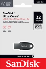 Накопитель SanDisk 32GB USB 3.2 Type-A Ultra Curve Black SDCZ550-032G-G46 фото