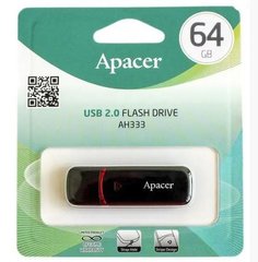 Накопитель Apacer 64GB USB 2.0 Type-A AH333 Black AP64GAH333B-1 фото