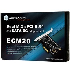 Плата-адаптер SST-ECM20 PCIe x4 для SSD m.2 NVMe + SATA 2230, 2242, 2260, 2280 SST-ECM20 фото
