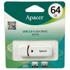Накопитель Apacer 64GB USB 2.0 Type-A AH333 White AP64GAH333W-1 фото