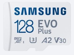 Карта пам'яті Samsung microSDHC 128GB C10 UHS-I R100MB/s Evo Plus + SD MB-MC128KA/EU photo