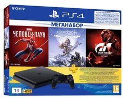 Ігрова консоль PlayStation 4 1ТВ в комплекті з 3 іграми і підпискою PS Plus