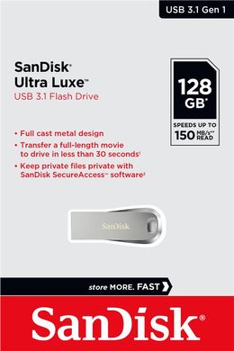 Накопитель SanDisk 128GB USB 3.1 Type-A Ultra Luxe SDCZ74-128G-G46 photo