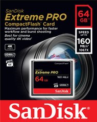 Карта пам'ятi SanDisk 64GB CF Extreme Pro R160/W150MB/s 
SDCFXPS-064G-X46 фото