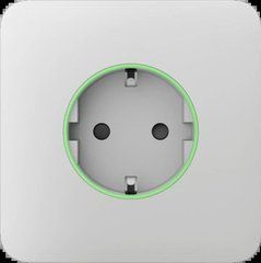 Передня панель для вбудованої розетки Ajax SoloCover for Outlet smart, Jeweler, бездротова, білий