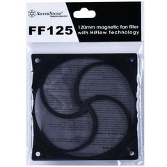 Пылевой магнитный фильтр для корпусного вентилятора SilverStone FF125B, 120mm, Black SST-FF125B фото