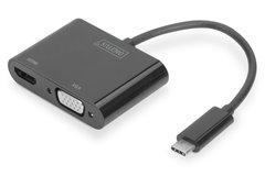 Адаптер DIGITUS USB 3.0 - HDMA+VGA Full HD, M/F, 0.15м