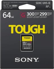 Карта памяти Sony SDXC 64GB C10 UHS-II U3 V90 R300/W299MB/s Tough SF64TG photo