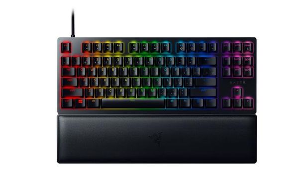 Клавіатура механічна Razer Huntsman V2 TKL 87key, Red Switch, USB-A, EN/RU, RGB, чорний