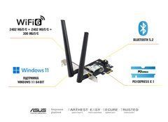 WiFi-адаптер ASUS PCE-AXE5400 Bluetooth 5.2 PCI Express WPA3 OFDMA MU-MIMO 90IG07I0-ME0B10 photo