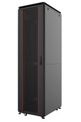 Шафа MIRSAN 19", 32U, GTV, скляні двері, 600x600 мм, чорна MR.GTV32U66DE.01 фото