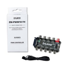 Контролер Zalman PWM10 FH 10 fans 3/4 pin, SATA ZM-PWM10FH фото