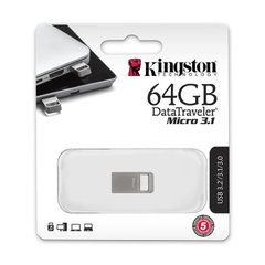 Накопитель Kingston 64GB USB 3.2 Type-A Gen1 DT Micro R200MB/s Metal DTMC3G2/64GB photo