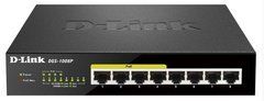 Коммутатор D-Link DGS-1008P, 8xGE (4xGE PoE, 4xGE), 68W DGS-1008P фото